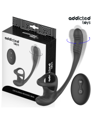 ADDICTED TOYS PLUG ANAL VIBRACION Y WAVING 360º Y ESTIMULADOR TESTICULOS